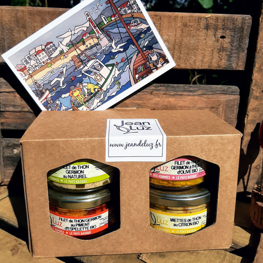 Coffret filet de thon Germon Golfe de Gascogne bio et zéro déchets