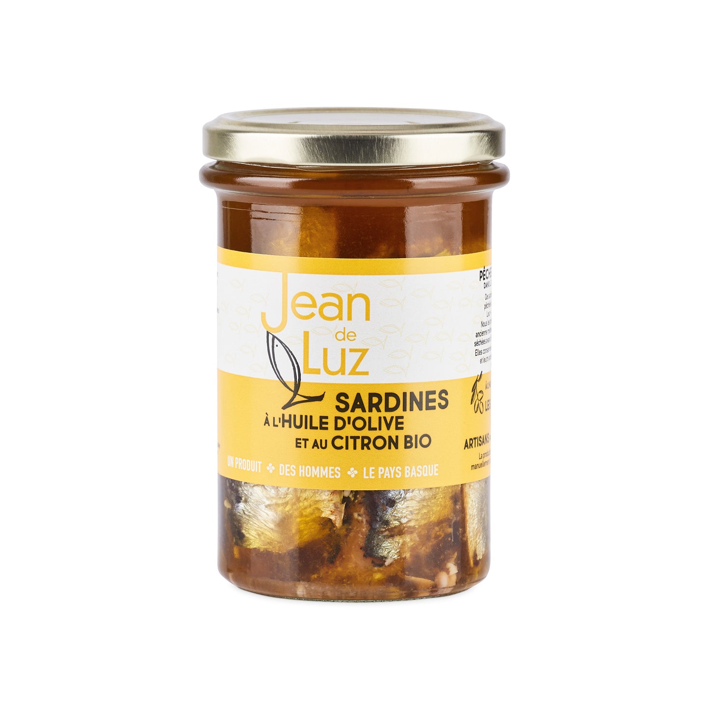 Organic sardines in olive oil and lemon - 270gr