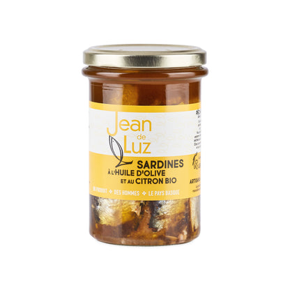 Organic sardines in olive oil and lemon - 270gr